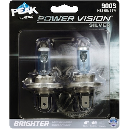 Peak Peak Power Vision Halogen High/Low Beam Automotive Bulb 9003 HB2 60/55W 9003PVS-2BPP